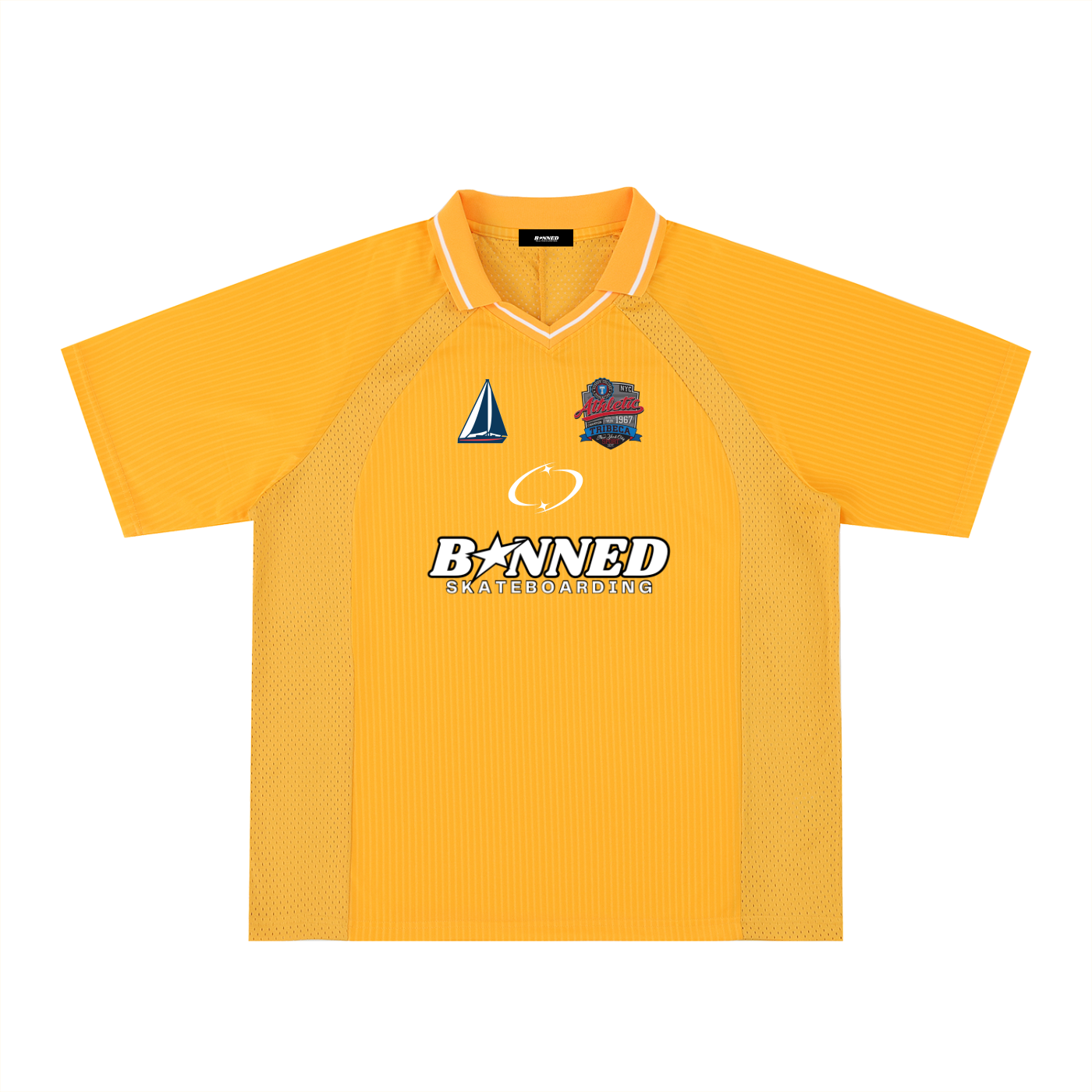 Striped V-Neck Soccer Jersey