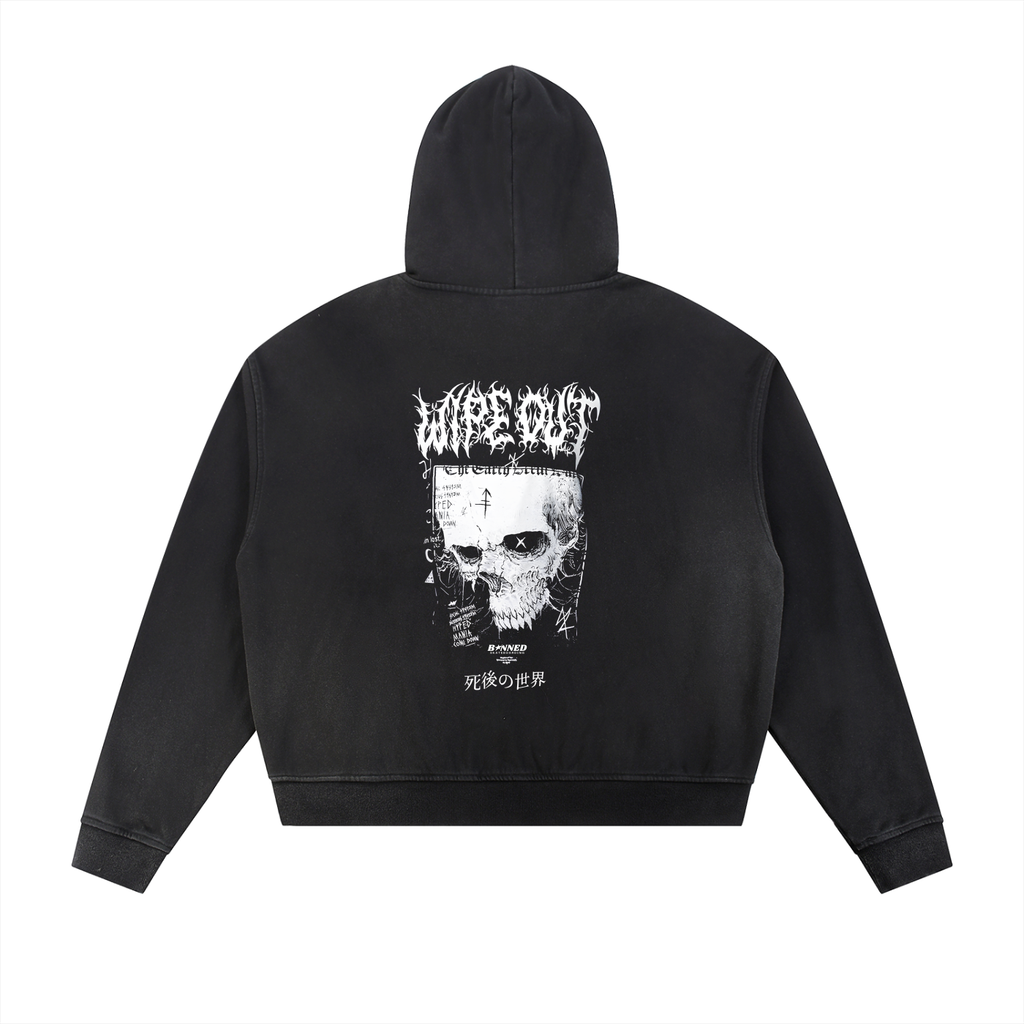 BXNNED RAW WIPEOUT ZIP HOODIE
