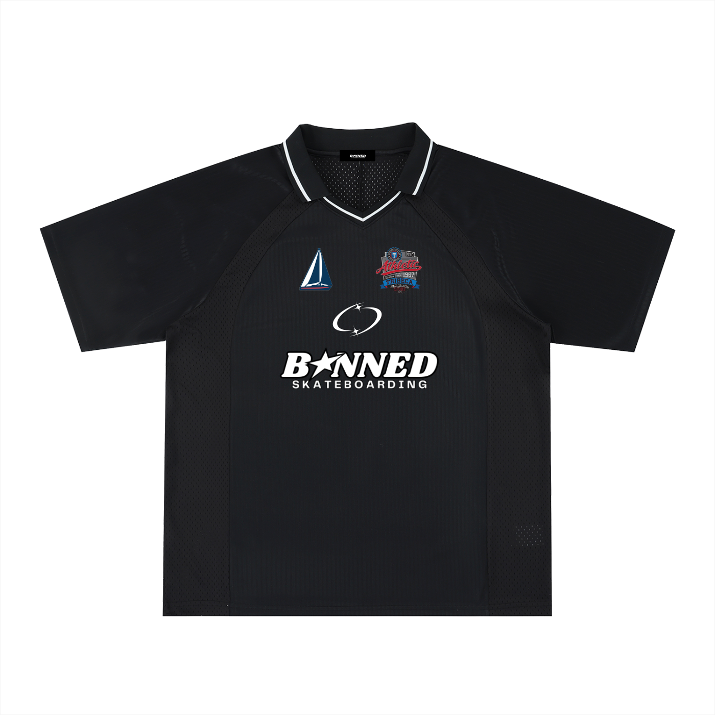 Striped V-Neck Soccer Jersey