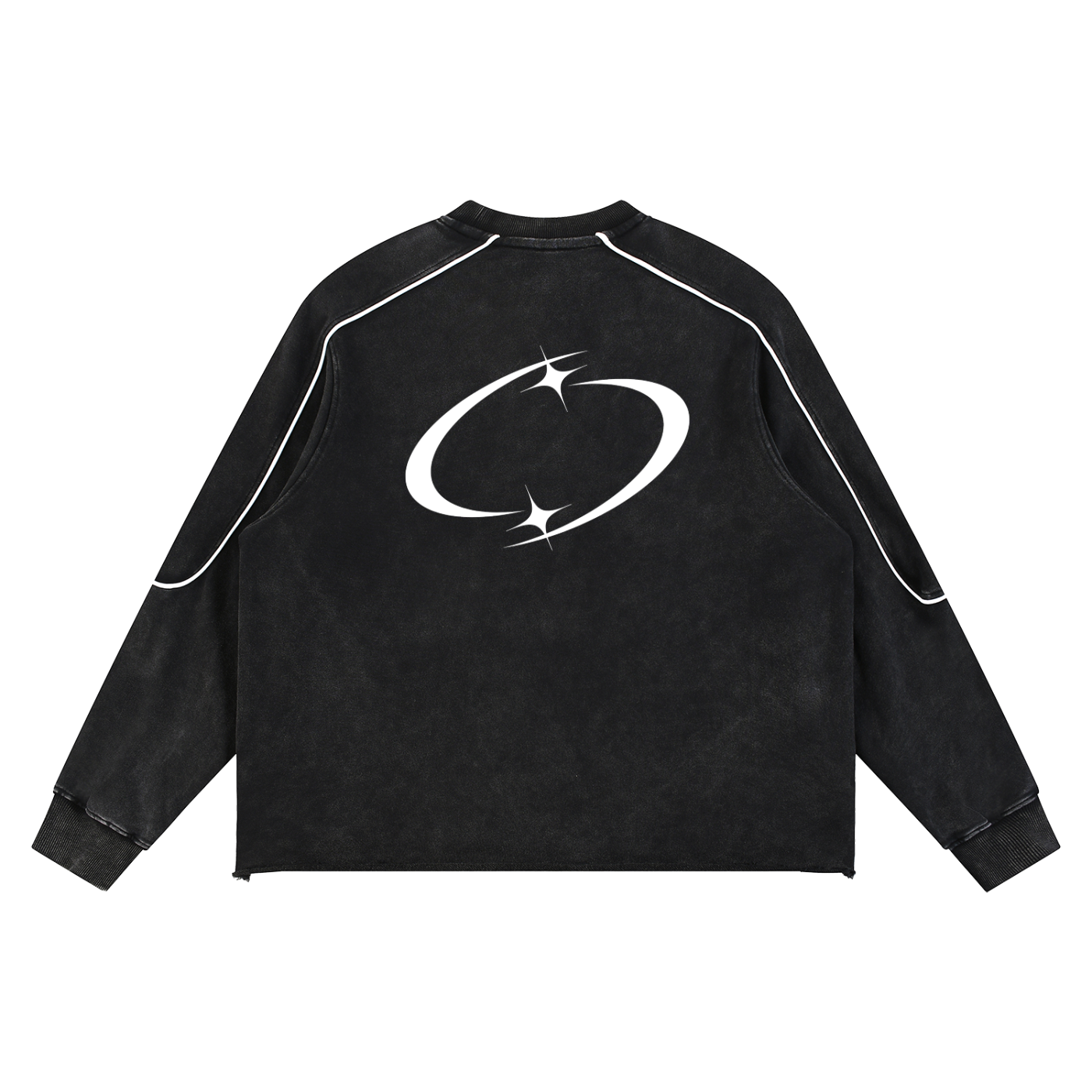 BELIEVE IN YOURSELF RAW HEM SWEATSHIRT