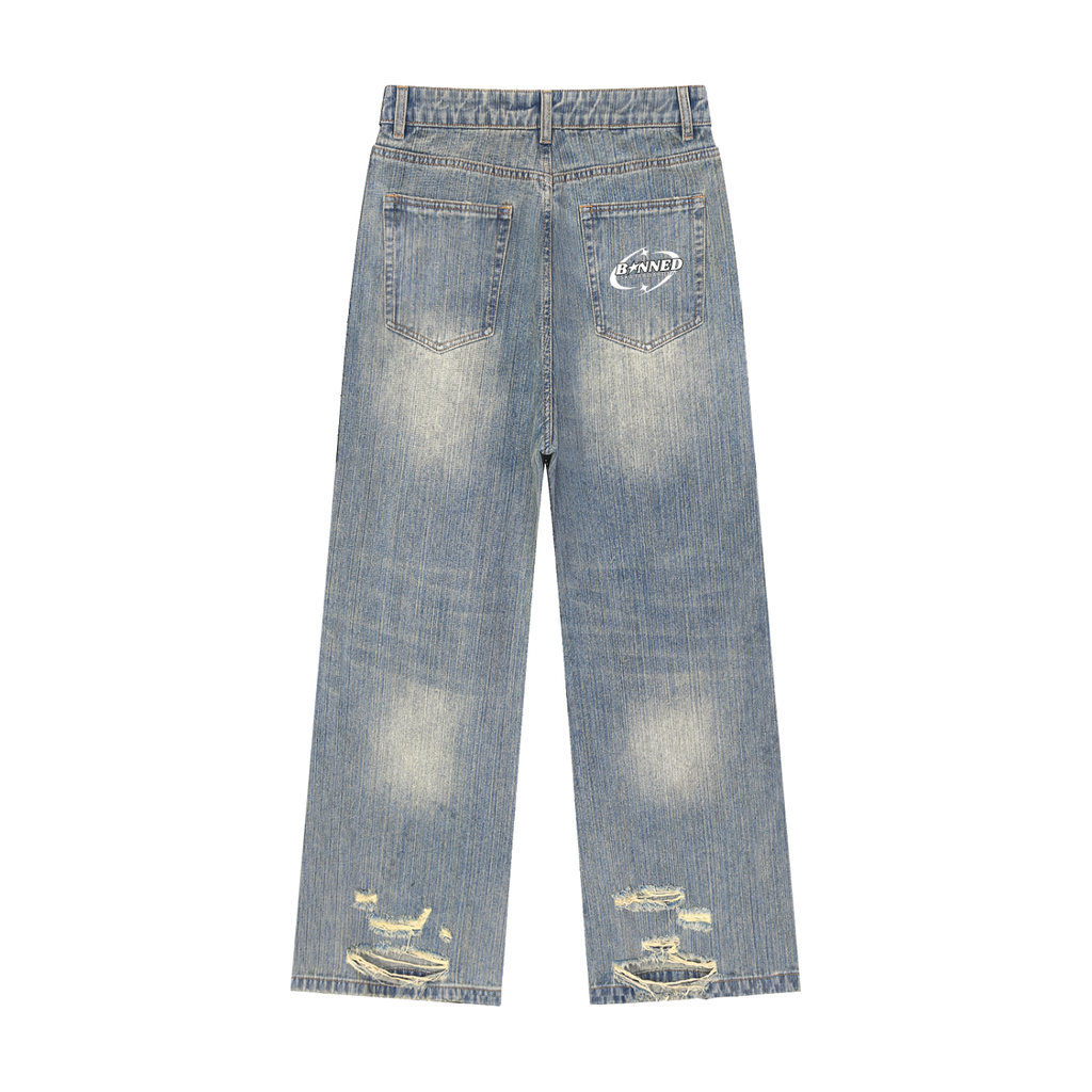 BXNNED VINTAGE WASH DISTRESSED DENIM