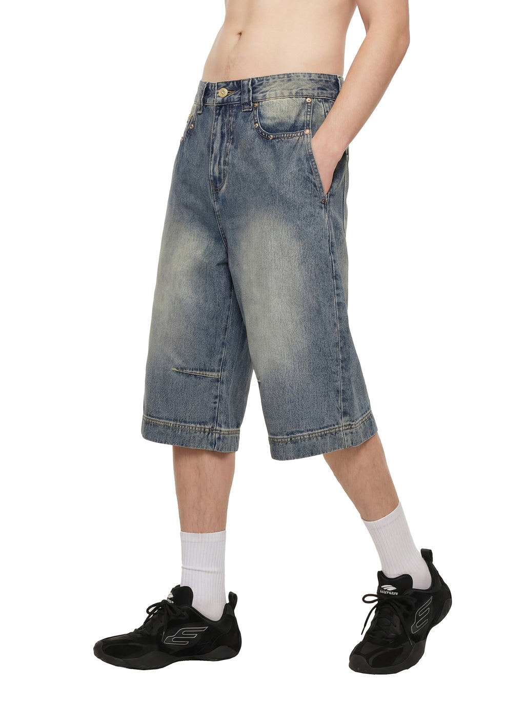 BXNNED BAGGY DENIM SHORTS